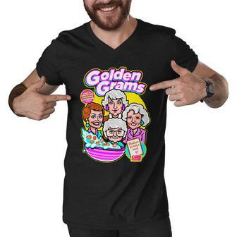 Golden Grams Cereal Tshirt Men V-Neck Tshirt - Monsterry UK