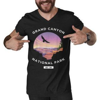 Grand Canyon Arizona Us National Park Travel Hiking Men V-Neck Tshirt - Seseable