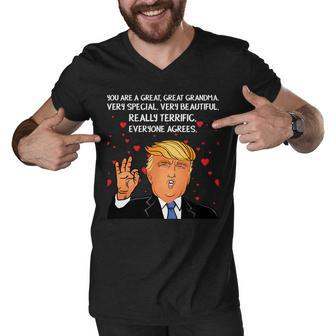 Grandma For Donald Trump Men V-Neck Tshirt - Monsterry DE