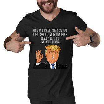 Grandpa Donald Trump Tshirt V2 Men V-Neck Tshirt - Monsterry CA