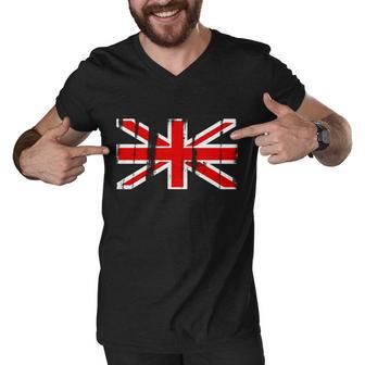 Great Britain Vintage British Union Flag Men V-Neck Tshirt - Monsterry UK