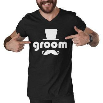 Groom Bachelor Party Tshirt Men V-Neck Tshirt - Monsterry CA