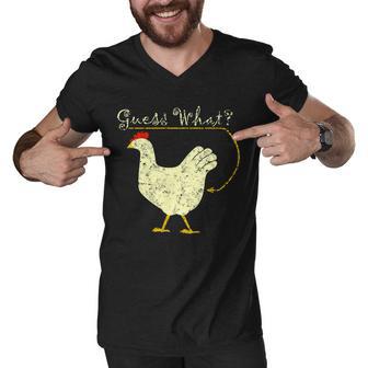 Guess What Chicken Butt Tshirt Men V-Neck Tshirt - Monsterry CA