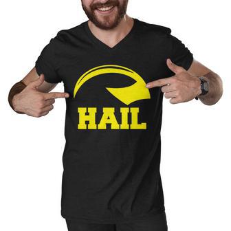 Hail Michigan Helmet Football Victors Tshirt Men V-Neck Tshirt - Monsterry UK