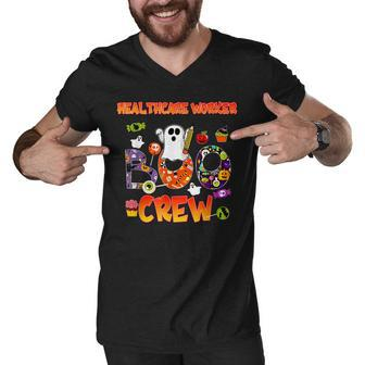 Halloween Healthcare Worker Boo CrewHealthcare Worker Men V-Neck Tshirt - Seseable