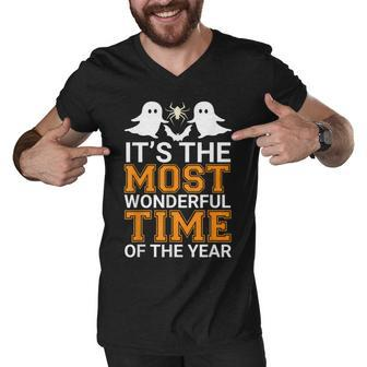 Halloween Its The Most Wonderful Time Of The Year Men V-Neck Tshirt - Thegiftio UK