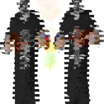 Halloween Pirate Upside Down Pineapple Swingers Lifestyle Men V-Neck Tshirt - Thegiftio