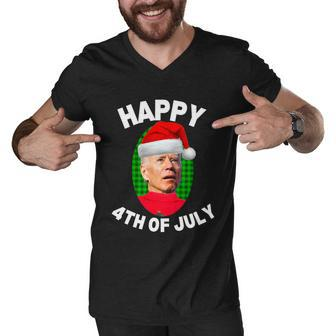 Happy 4Th Of July Funny Christmas Xmas Joe Biden President Gift Men V-Neck Tshirt - Monsterry AU