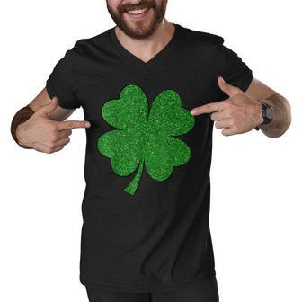 Happy Clover St Patricks Day Irish Shamrock St Pattys Day Men V-Neck Tshirt - Thegiftio UK