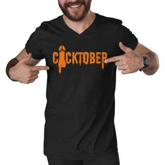 Happy Cocktober Funny Halloween Sayings Womens Tees Tops 9 Men V-Neck Tshirt - Thegiftio UK