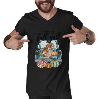 Happy Fall Yall Thanksgiving Quote V4 Men V-Neck Tshirt - Monsterry AU