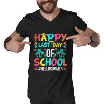 Happy Last Day Of School Hello Summer First Day Of Summer Gift Men V-Neck Tshirt - Monsterry DE