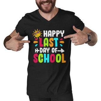 Happy Last Day Of School Sun Men V-Neck Tshirt - Monsterry CA