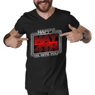 Happy May The 4Th Be With You Tshirt Men V-Neck Tshirt - Monsterry