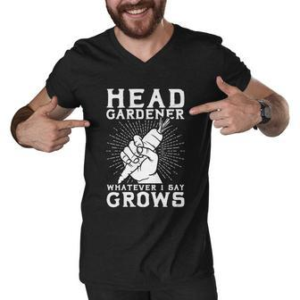 Head Gardener Funny Gardening Tshirt Men V-Neck Tshirt - Monsterry CA