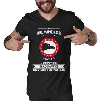 Helicopter Mine Countermeasures Squadron Hm Men V-Neck Tshirt - Monsterry CA