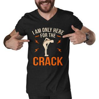 Here For The Crack Chiropractor Chiropractic Surgeon Graphic Men V-Neck Tshirt - Thegiftio UK