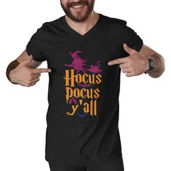 Hocus Pocus Yall Funny Halloween Quote Men V-Neck Tshirt - Monsterry DE