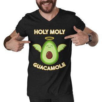 Holy Moly Guacamole Men V-Neck Tshirt - Monsterry