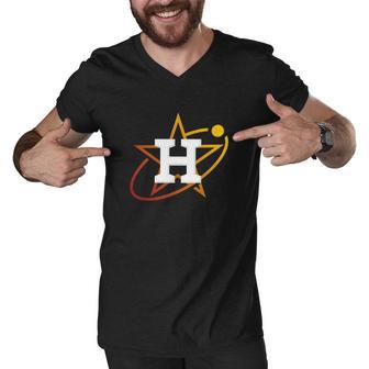 Houston Space City Houston Baseball Men V-Neck Tshirt - Monsterry DE