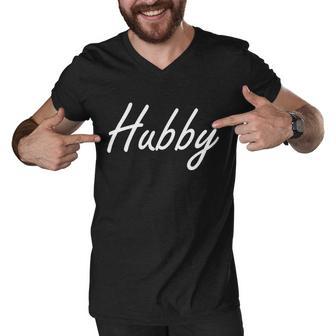 Hubby Funny Couples Men V-Neck Tshirt - Monsterry UK