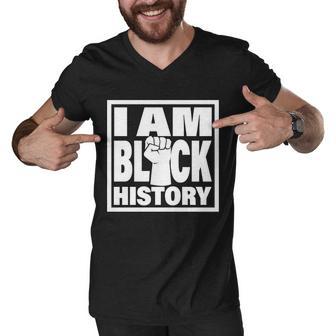 I Am Black History Proud African American Men V-Neck Tshirt - Monsterry DE