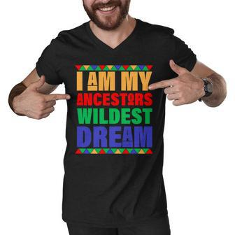 I Am My Ancestors Wildest Dream African Colors Men V-Neck Tshirt - Monsterry UK
