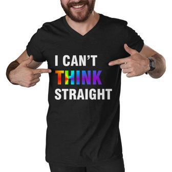 I Cant Think Straight Gay Pride Tshirt Men V-Neck Tshirt - Monsterry CA