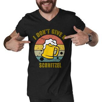 I Dont Give A Schnitzel Funny Oktoberfest Beer Men V-Neck Tshirt - Monsterry
