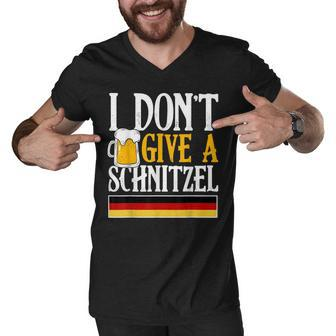 I Dont Give A Schnitzel German Beer Wurst Funny Oktoberfest Men V-Neck Tshirt - Thegiftio UK