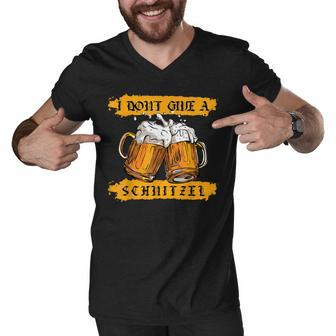 I Dont Give A Schnitzel | Oktoberfest Funny Men V-Neck Tshirt - Thegiftio UK