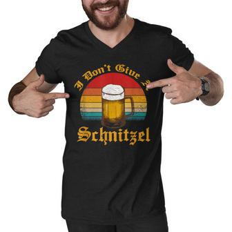 I Dont Give A Schnitzel Vintage Oktoberfest Party Men V-Neck Tshirt - Thegiftio UK