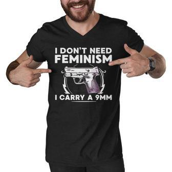 I Dont Need Feminism Men V-Neck Tshirt - Seseable