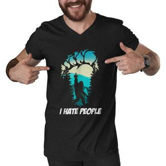I Hate People Bigfoot V3 Men V-Neck Tshirt - Thegiftio UK