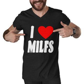 I Heart Milfs Men V-Neck Tshirt - Monsterry