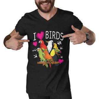 I Love Birds I Just Really Like Parrot Cockatoo V2 Men V-Neck Tshirt - Monsterry