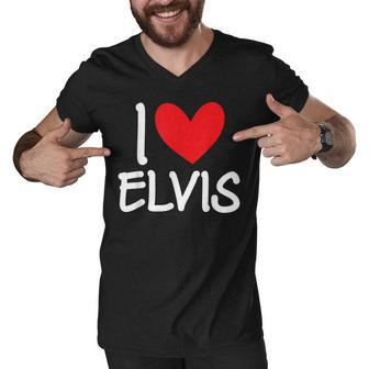 I Love Elvis Name Personalized Men Guy Bff Friend Heart V2 Men V-Neck Tshirt - Thegiftio UK