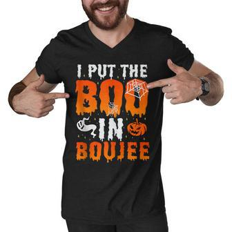 I Put The Boo In Boujee Halloween Night Men V-Neck Tshirt - Seseable