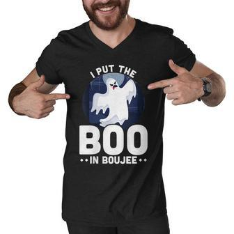 I Put The Boo In Boujee Happy Halloween Fun Men V-Neck Tshirt - Seseable