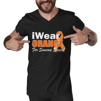 I Wear Orange For Someone I Love Leukemia Tshirt Men V-Neck Tshirt - Monsterry DE