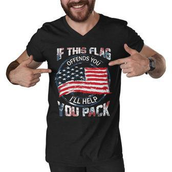 If This Flag Offends You Men V-Neck Tshirt - Monsterry AU