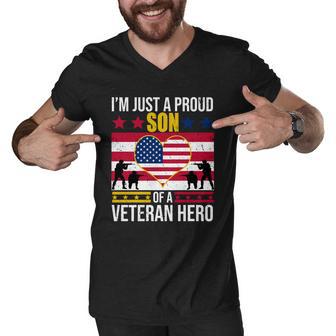 Im Just A Proud Son Of A Veteran Hero Men V-Neck Tshirt - Monsterry UK