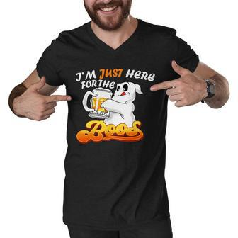 Im Just Here For The Boos Fun Halloween Tshirt Men V-Neck Tshirt - Monsterry UK