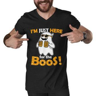 Im Just Here For The Boos Halloween Tshirt Men V-Neck Tshirt - Monsterry AU