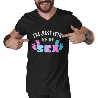 Im Just Here For The Sex Gender Reveal Tshirt Men V-Neck Tshirt - Monsterry AU