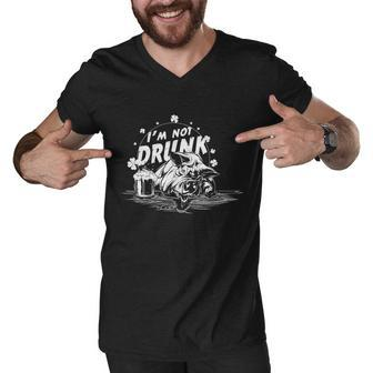 Im Not Drunk Pig - St Patricks Day Graphic Design Printed Casual Daily Basic Men V-Neck Tshirt - Thegiftio UK