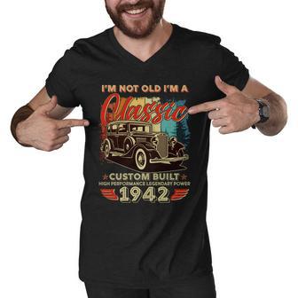 Im Not Old Im A Classic 1942 Custom Built 80Th Birthday Men V-Neck Tshirt - Monsterry UK