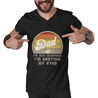 Im Not Sleeping Im Resting My Eyes Retro Dad Joke Loading Gift Men V-Neck Tshirt - Monsterry