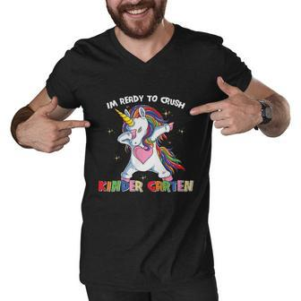 Im Ready To Crush Kindergarten Unicorn Back To School Men V-Neck Tshirt - Monsterry