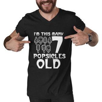 Im This Many Popsicles Old Funny Birthday For Men Women Cute Gift Men V-Neck Tshirt - Monsterry